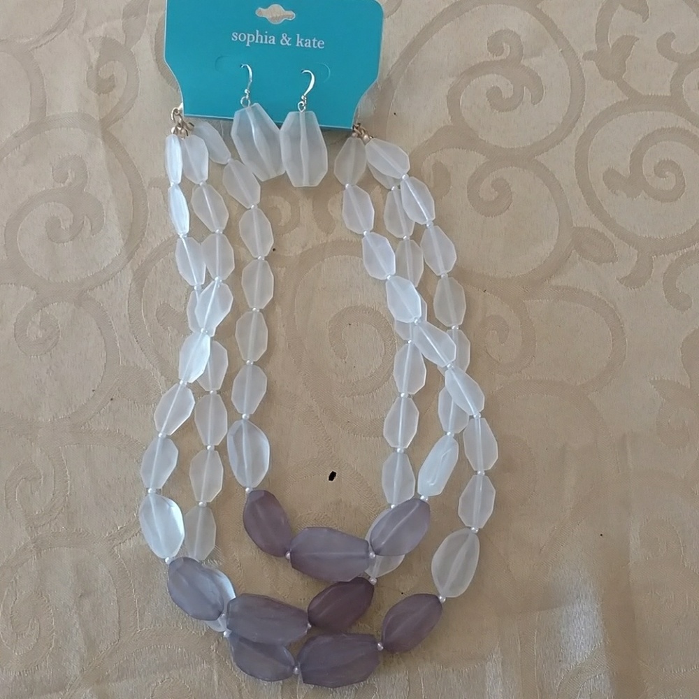 Necklace and earrings